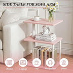 Faesun Swivel Side Table for Couch Arm, Adjustable C End Table for Recliner or - Image 5