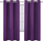 Purple Thermal Blackout Curtains/42 x 72 Inch/Set of 2 Panels Room Darkening - Image 2