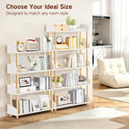 5-Tier Wooden Bookshelf, Modern Open Bookcase - Image 7
