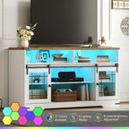 HOOBRO TV Stand for 65 Inch TV, Farmhouse Entertainment Center - Image 4