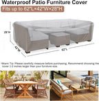 Mrrihand Patio Furniture Set Cover Waterproof, Outdoor Sectional Sofa Set Cover - Image 2