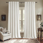 MIULEE White Velvet Curtains 52x84 inches Luxury Room Darkening Curtains | - Image 7