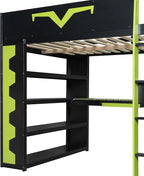 Full Size Gaming Loft Bed with Integrated Desk & RGB LED Lights, Pro-Gamer Bunk - Image 5