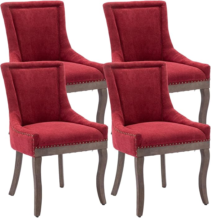 Modern Dining Chairs Set of 4, High Back Dining Chairs Side Chairs by MZDOO