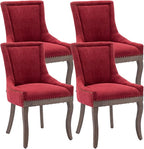 Modern Dining Chairs Set of 4, High Back Dining Chairs Side Chairs by MZDOO