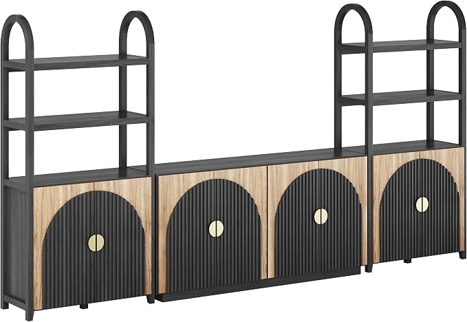 BELLEZE 3-Piece Arched TV Stand Entertainment Center - Image 7