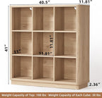 Joaxswe 9 Cube Storage Book Shelf, Modern Floor Standing 3-Tier Cubby Bookcase - Image 3