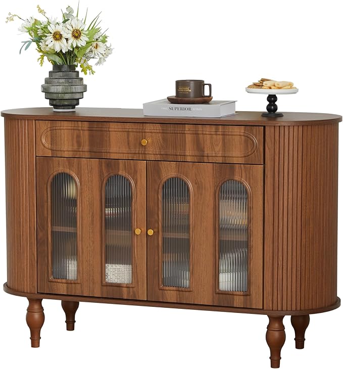 XUZENEST 47'' Fluted Sideboard Buffer Cabinet - Image 9