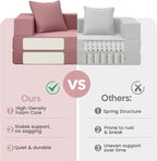 COMAX Futon Sofa Bed, 4‑in‑1 Convertible Sofa Bed, Folding Boneless Couches - Image 5