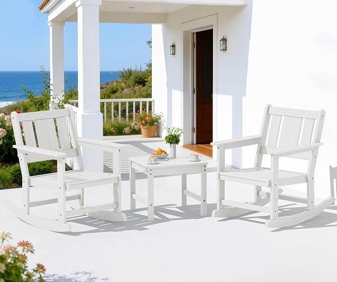 SERWALL Outdoor Rocking Chairs Set of 2 by SERWALL