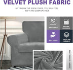 ZNSAYOTX Oversized Velvet 3 Piece Couch Cover - Image 3