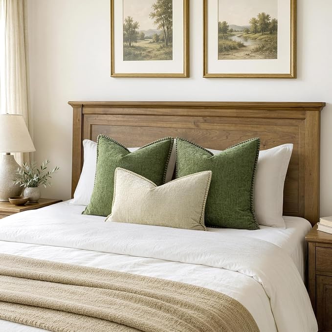 MIULEE Decorative Couch Throw Pillow Covers 22x22 Inch Sage Green 2 Pack | - Image 6