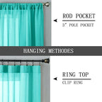 Tollpiz Sheer Curtains Linen Textured Bedroom Curtain Sheers Light Filtering - Image 5