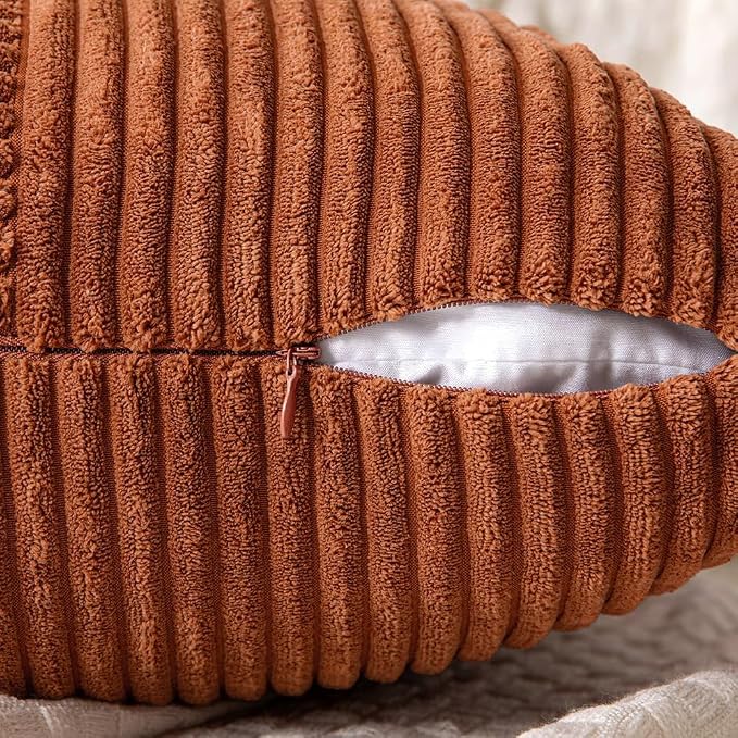 MIULEE Fall Rust Decorative Lumbar Throw Pillow Covers 12x24 Inch 2 Pack | Boho - Image 6