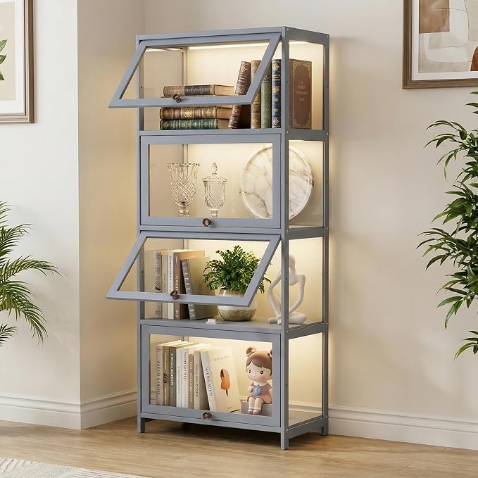 Magshion Display Cabinet, 4-Tier Curio Cabinet by Magshion