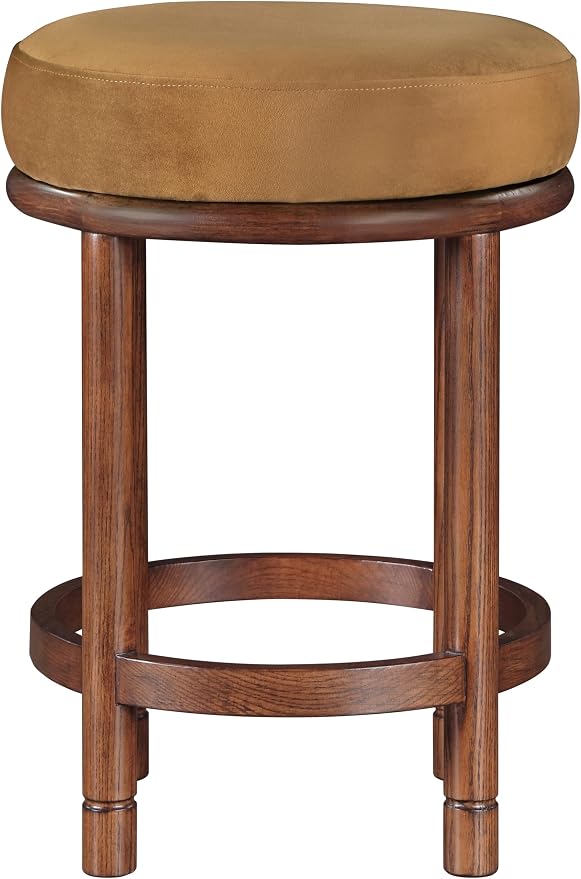 Meridian Furniture 978Saddle-C Monette Collection Art Deco Counter Stool - Image 4