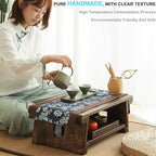 Japanese Floor Table Foldable Solid Wood Coffee Table Low Kotatsu Table - Image 5
