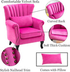 Velvet Accent Chairs Set of 2 - Image 6