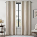 Topfinel Linen Blackout Curtains 86 Inches Long by Topfinel