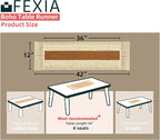 FEXIA Boho Table Runner 36 Inches Long Macrame Summer Decor Coffee Table Cover - Image 2