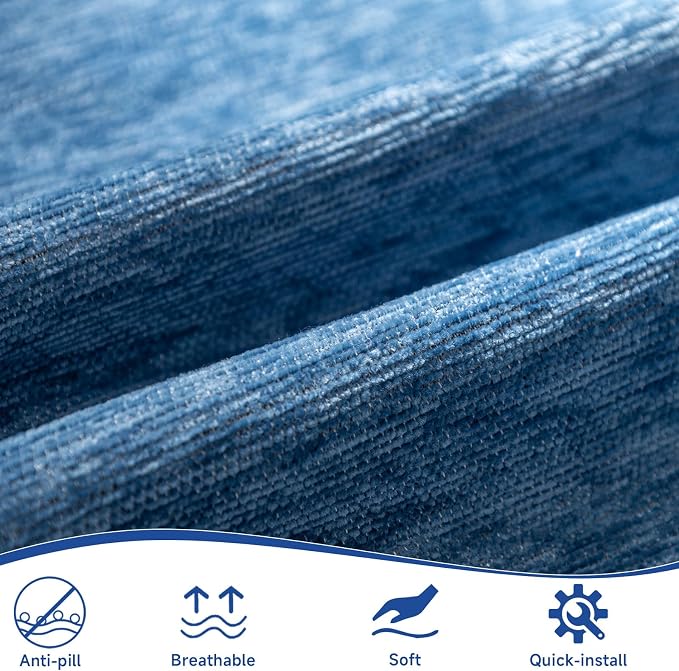VClife Modern Blue Couch Cover for Dog, Washable Sofa Cover - Image 3