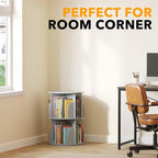 SpaceAid 2 Tier Rotating Bookshelf Tower, Spinning Bookcase Lazy Susan - Image 5