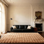 Coffee Rabbit Plush Rug 5'x7', Fluffy Shaggy Area Rug - Image 3