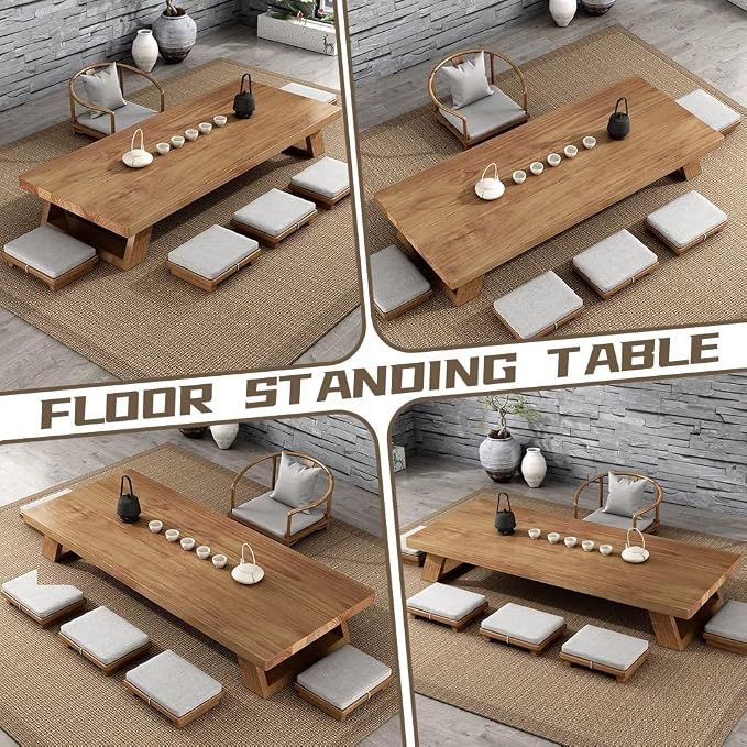 63in Japanese Floor Table, Low Altar Table - Image 3