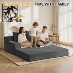Erament Convertible Sofa Bed, Loveseat Folding Floor Futon Sleeper Sofa Couch - Image 8