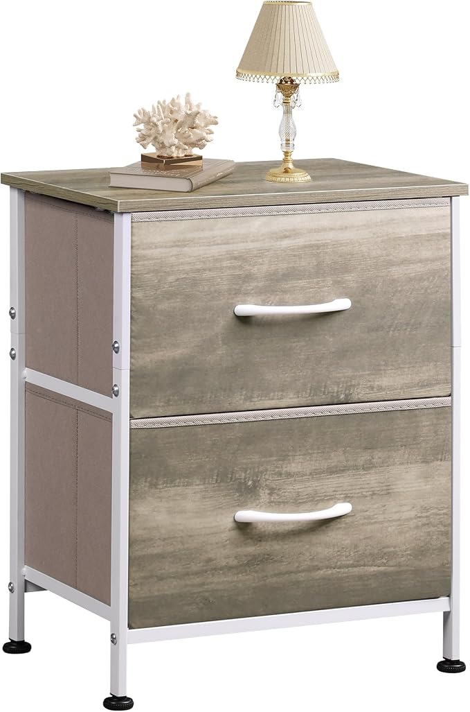 WLIVE Nightstand, 2 Drawer Dresser by WLIVE