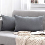 MIULEE Pack of 2 Decorative Outdoor Solid Waterproof Throw Pillow Covers Faux - Image 7
