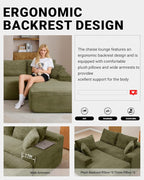 108 Inch Cloud Sectional Couch, Modern Modular Sectional Sofa - Image 8