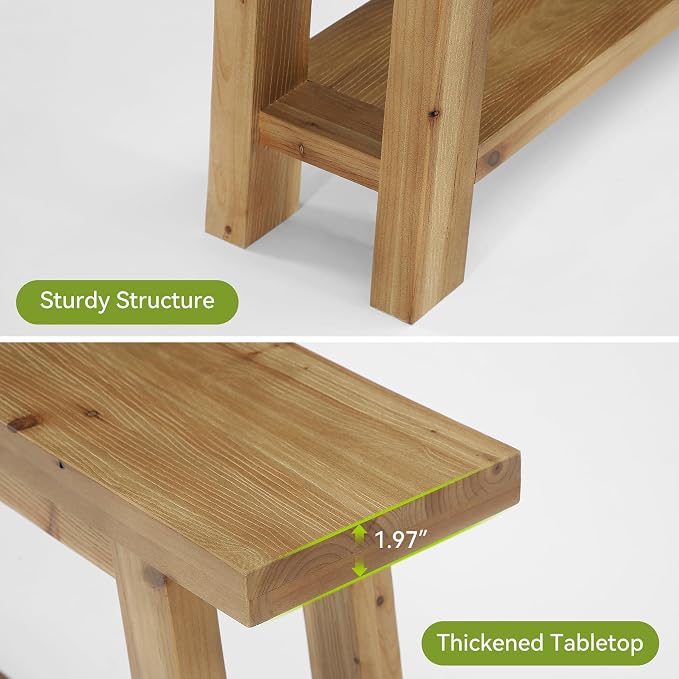 LITTLE TREE 70.9" Solid Wood Console Table - Image 7