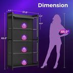 AODK Display Case with LED Lights, Display Cabinet with Glass Storage Shelves - Image 2