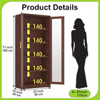 UNICOLY Display Cabinet with Glass Doors, Curio Cabinets with Locking Doors - Image 2