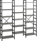 SUPERJARE Triple Bookshelf, Bookcase by SUPERJARE