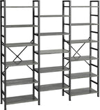 SUPERJARE Triple Bookshelf, Bookcase by SUPERJARE
