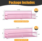 DTUQYX Magnetic Spice Rack for Refrigerator, 4 Pack 100% Metal Strong Magnet - Image 2