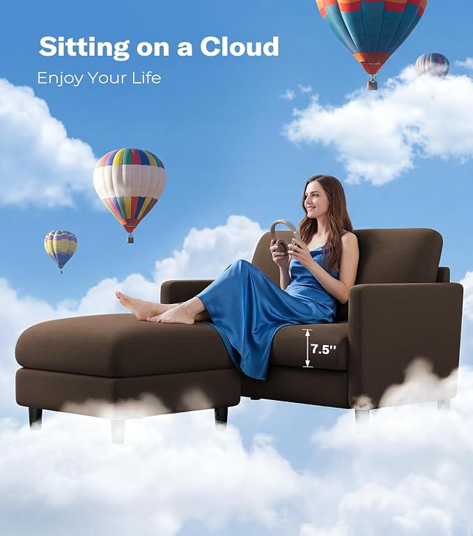 Welzona Loveseat, Comfy Teddy Love Seat - Image 4