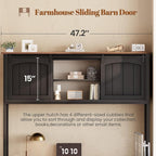 SEDETA Farmhouse L Shaped Office Desk - Image 4