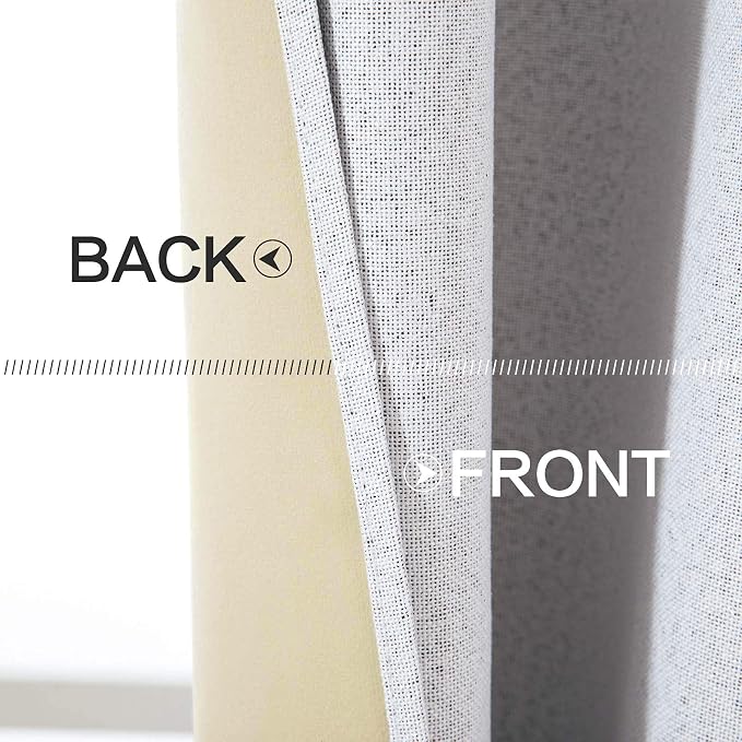 MIULEE 100% Blackout Linen Curtains - Image 5
