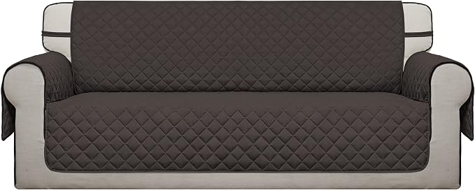 Easy-Going Reversible Couch Cover, 4 Seater Sofa, Chocolate/Chocolate | by Easy-Going