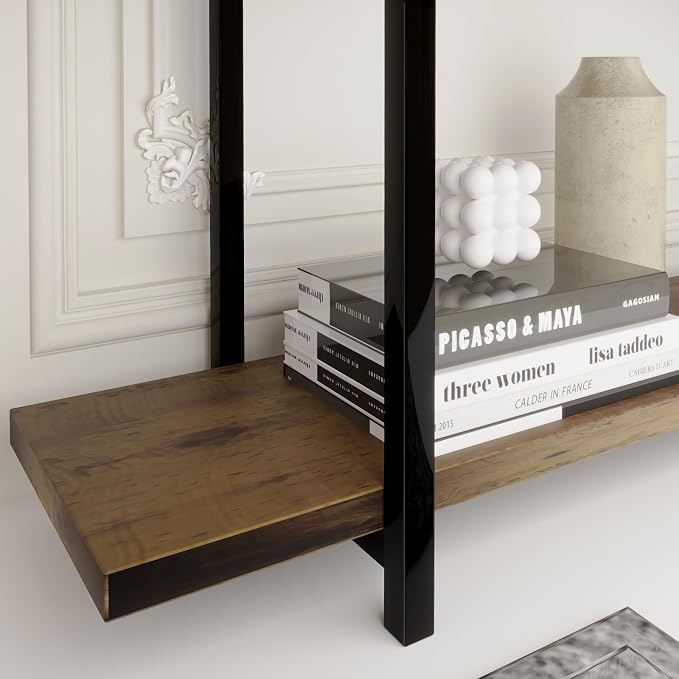 5 Tiers Bookshelf Organizer Industrial Shelf, Modern Open Display Storage - Image 9
