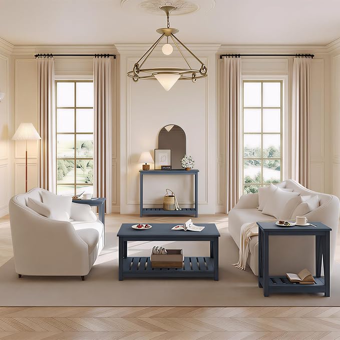 ChooChoo Farmhouse Console Table, Rustic Vintage Narrow Sofa Table - Image 7