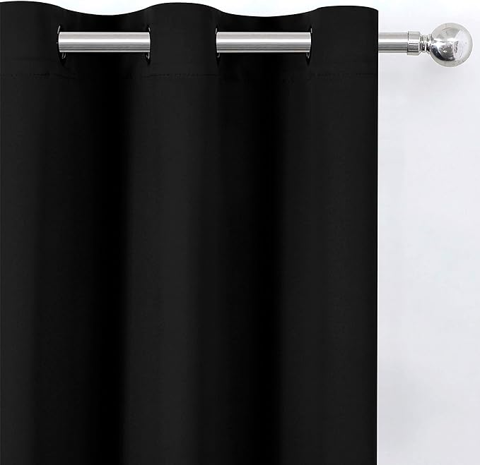 Blackout Curtains 42 x 63 inch/Black Curtains Set of 2 Panels/Thermal Insulated - Image 6