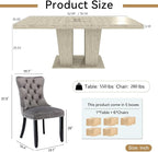 Henf 7 Pieces Extendable Dining Table Set - Image 3