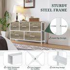 5-Drawer Dresser for Bedroom, Anti-Tip Wide Storage Organizer Fabric Chest of - Image 4