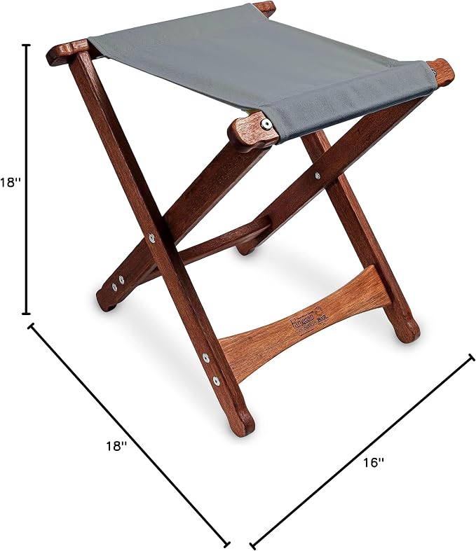 BYER OF MAINE Pangean Folding Stool – Canvas Camp & Wood Camp Stool - Image 2