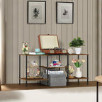 OYEAL Small TV Stand for Bedroom up to 50 inch Farmhouse TV Media Entertainment - Image 6