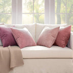 MIULEE Soft Corduroy Decorative Throw Pillow Covers Purple Pink 20x20 | Set of 4 - Image 5